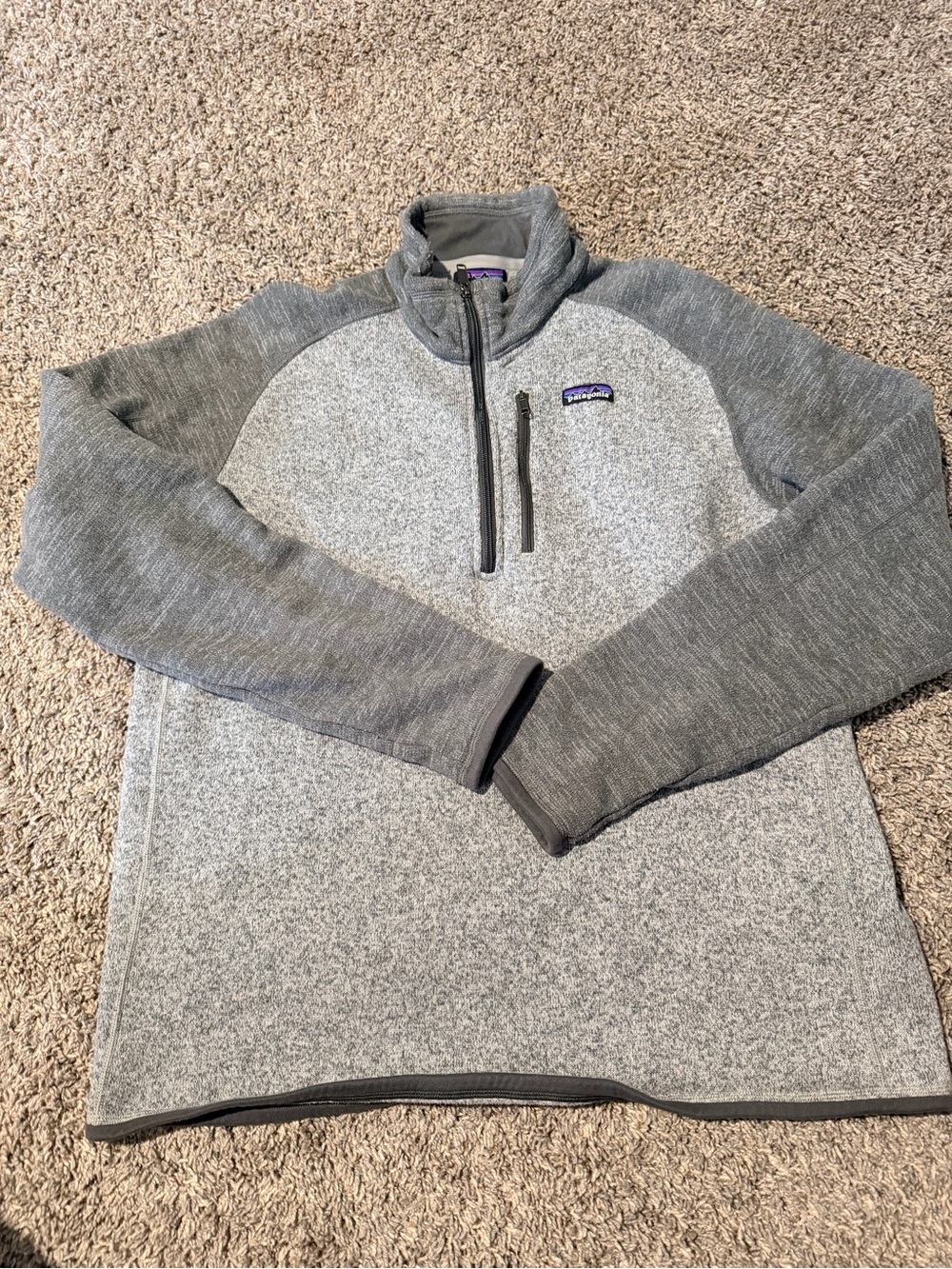 Patagonia Men's Two-Tone Gray Half-Zip Fleece Pullover